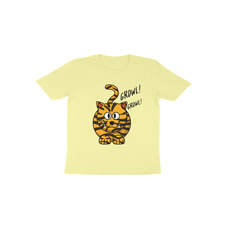 Toddler Half Sleeve Round Neck Tshirt - Tiger Roar puraidoprints