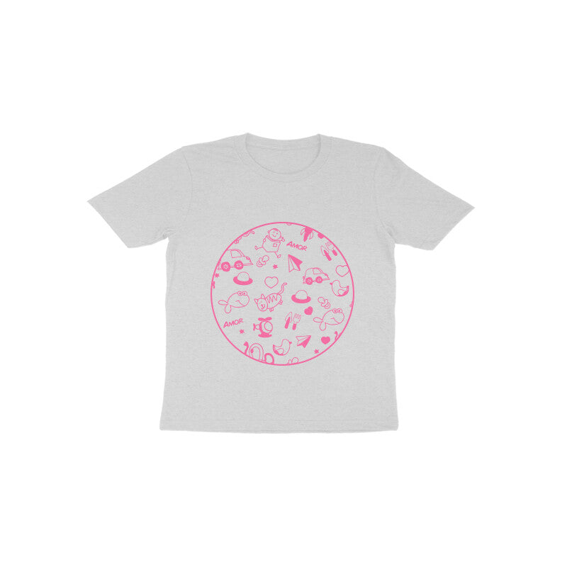 Toddler Half Sleeve Round Neck Tshirt – squiggly lines puraidoprints