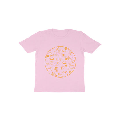 Toddler Half Sleeve Round Neck Tshirt – squiggly lines puraidoprints