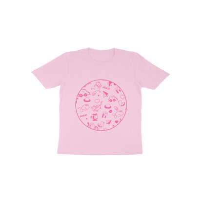 Toddler Half Sleeve Round Neck Tshirt – squiggly lines puraidoprints