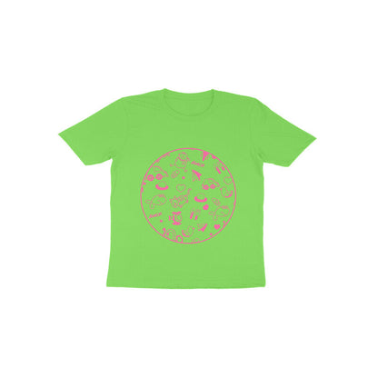 Toddler Half Sleeve Round Neck Tshirt – squiggly lines puraidoprints