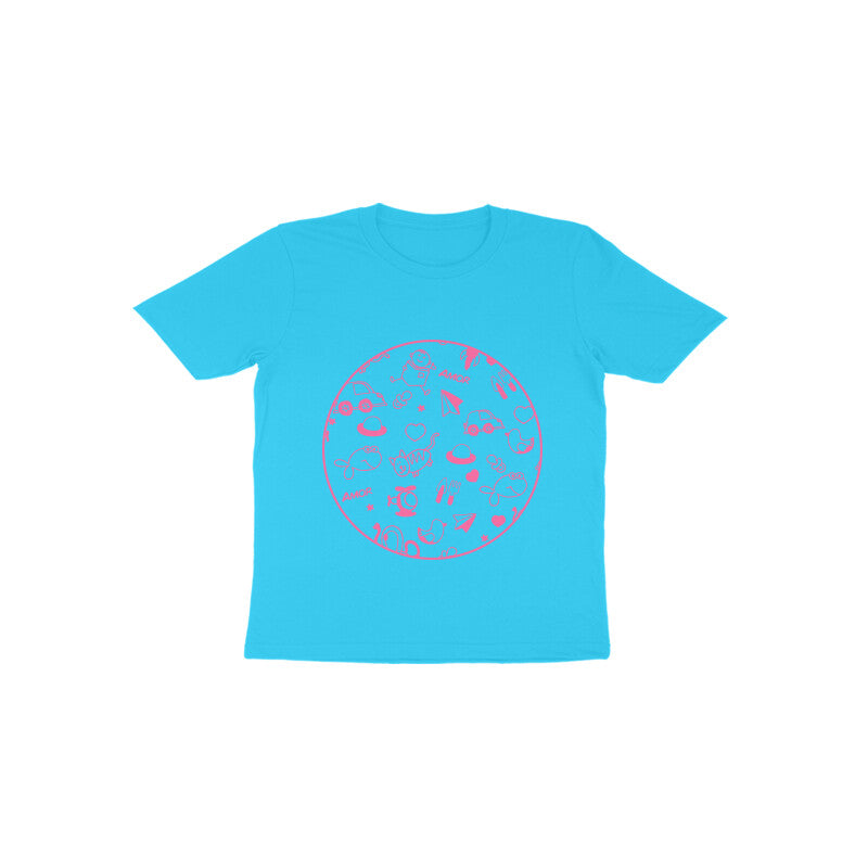 Toddler Half Sleeve Round Neck Tshirt – squiggly lines puraidoprints