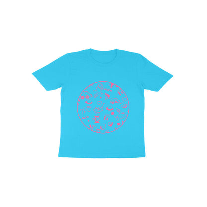 Toddler Half Sleeve Round Neck Tshirt – squiggly lines puraidoprints
