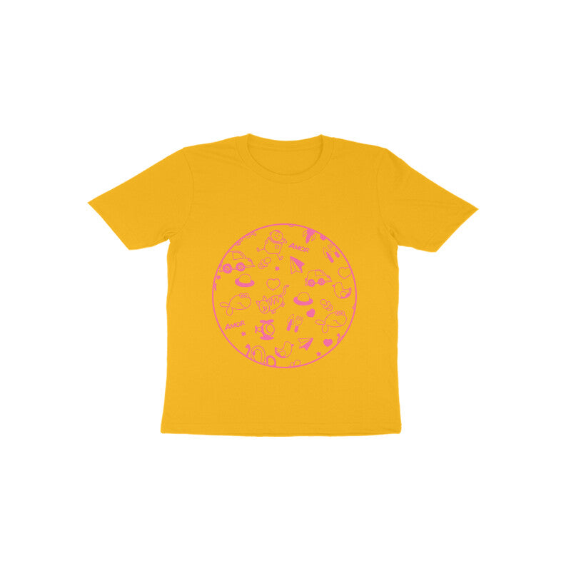 Toddler Half Sleeve Round Neck Tshirt – squiggly lines puraidoprints