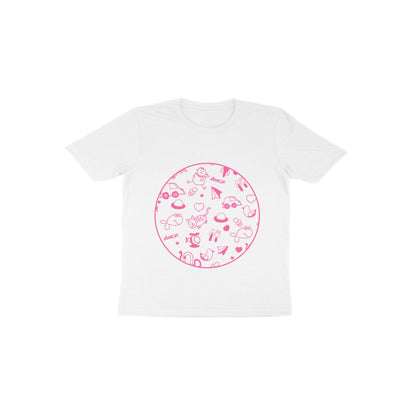 Toddler Half Sleeve Round Neck Tshirt – squiggly lines puraidoprints