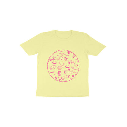 Toddler Half Sleeve Round Neck Tshirt – squiggly lines puraidoprints