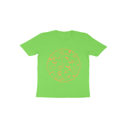 Toddler Half Sleeve Round Neck Tshirt – squiggly lines puraidoprints