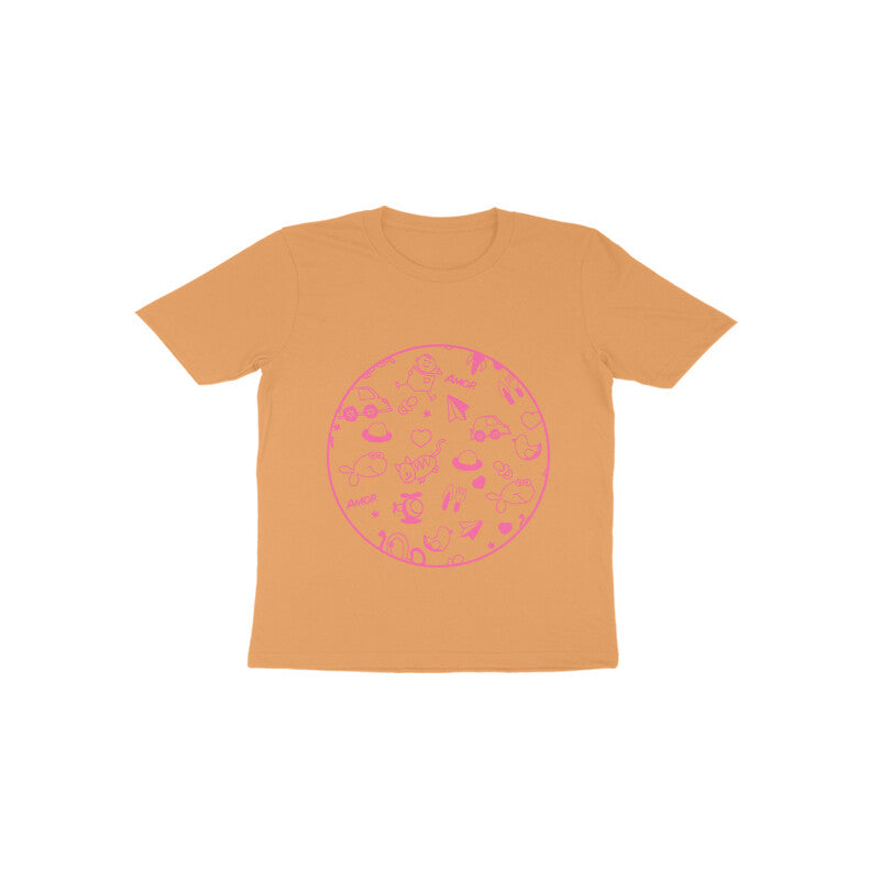 Toddler Half Sleeve Round Neck Tshirt – squiggly lines puraidoprints