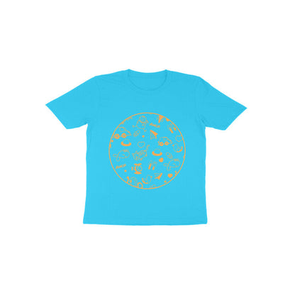 Toddler Half Sleeve Round Neck Tshirt – squiggly lines puraidoprints