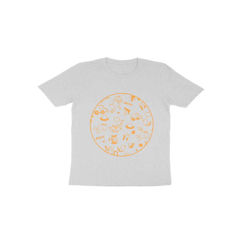 Toddler Half Sleeve Round Neck Tshirt – squiggly lines puraidoprints