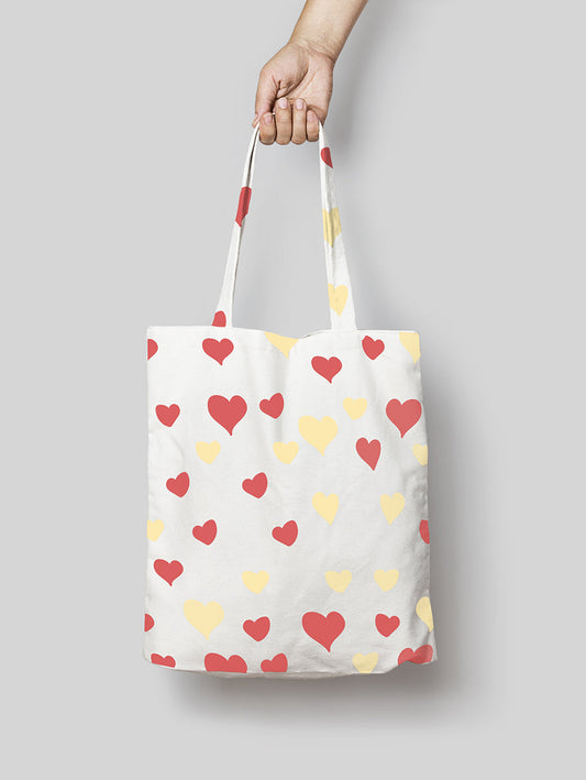 Tote bag - NonZipper  - Hearts puraidoprints