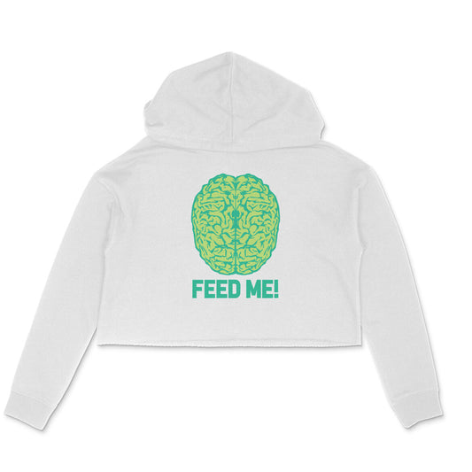 WOMEN'S CROP HOODIES - Brainy - Feed Me puraidoprints