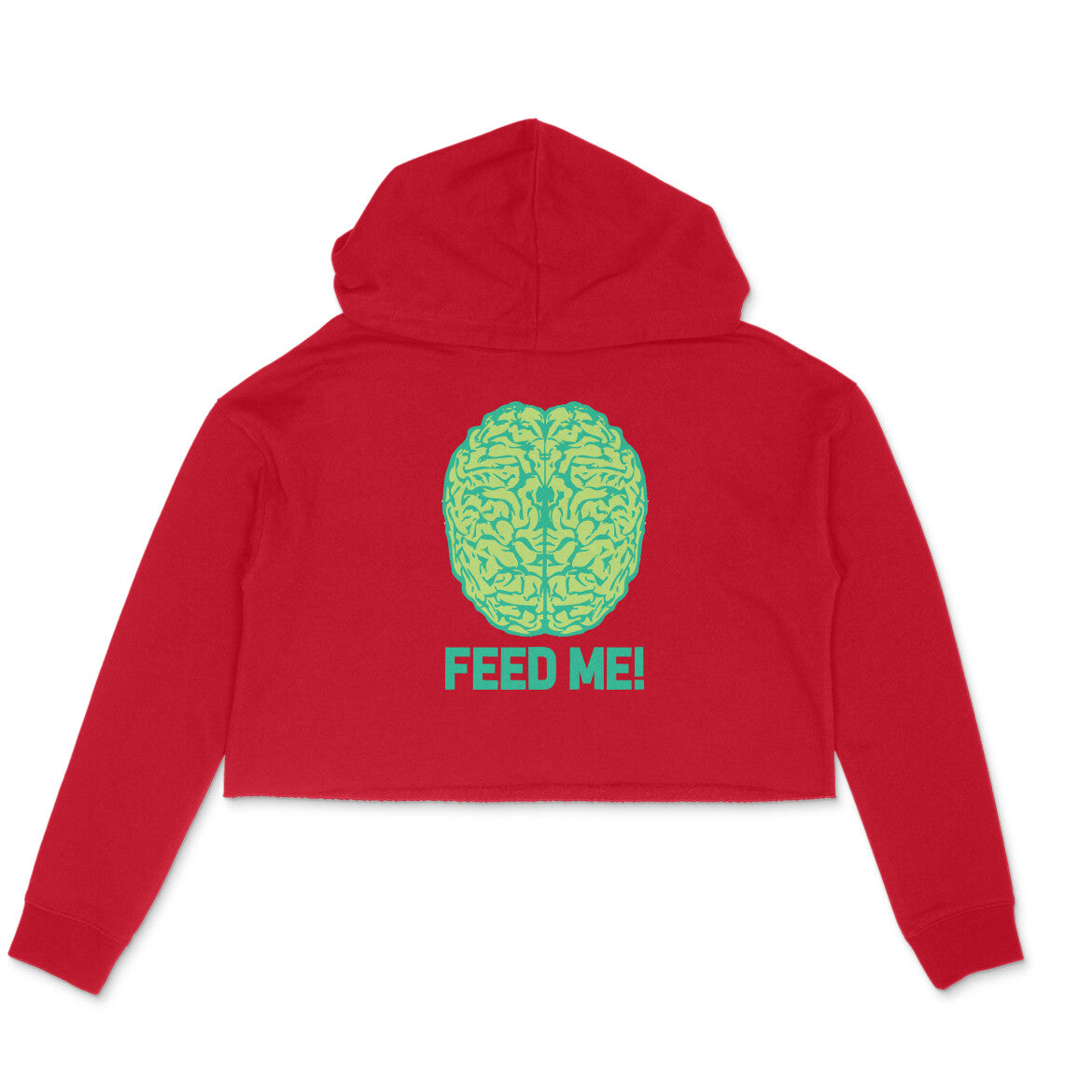 WOMEN'S CROP HOODIES - Brainy - Feed Me puraidoprints