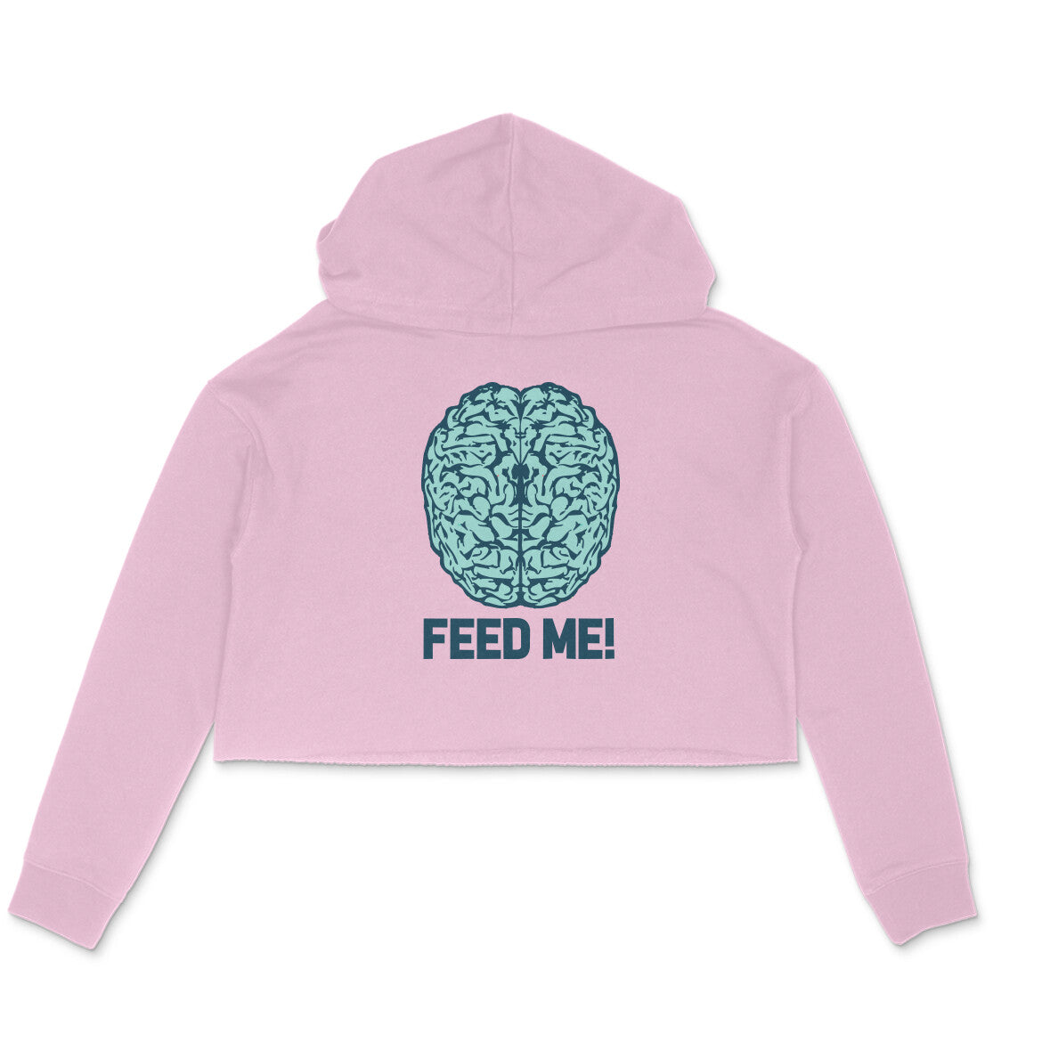 WOMEN'S CROP HOODIES - Brainy - Feed Me puraidoprints