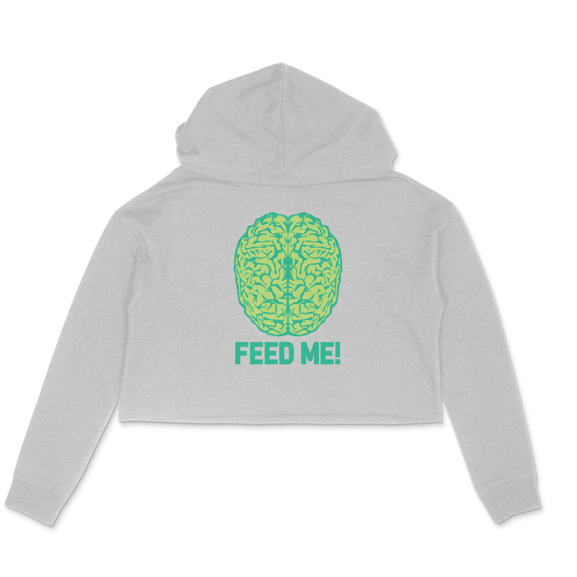 WOMEN'S CROP HOODIES - Brainy - Feed Me puraidoprints