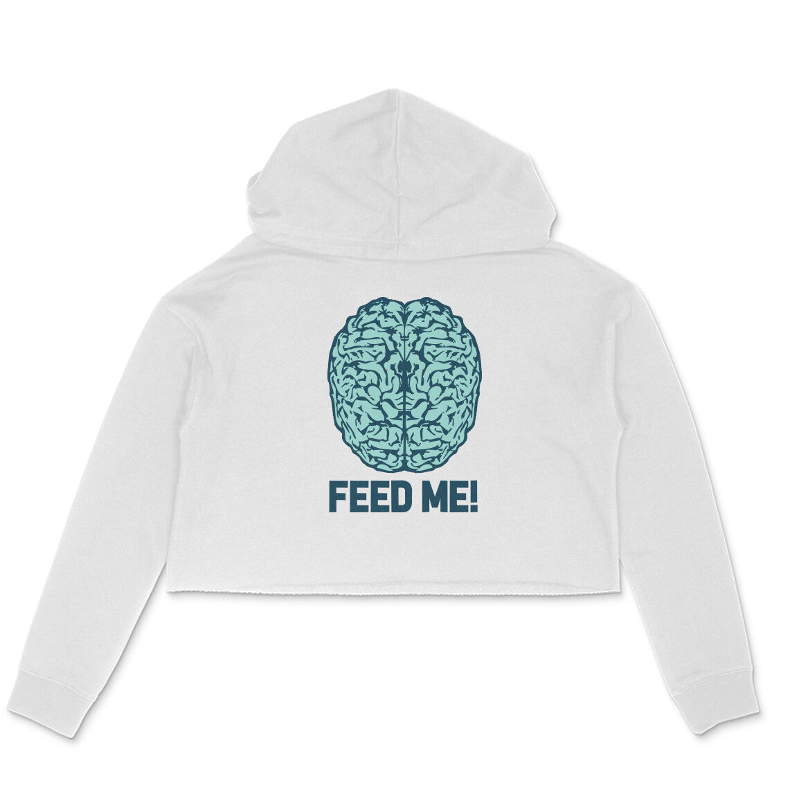 WOMEN'S CROP HOODIES - Brainy - Feed Me puraidoprints