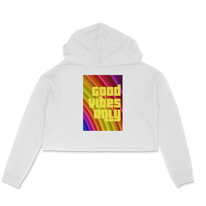 WOMEN'S CROP HOODIES - Good vibes only - Rainbow puraidoprints