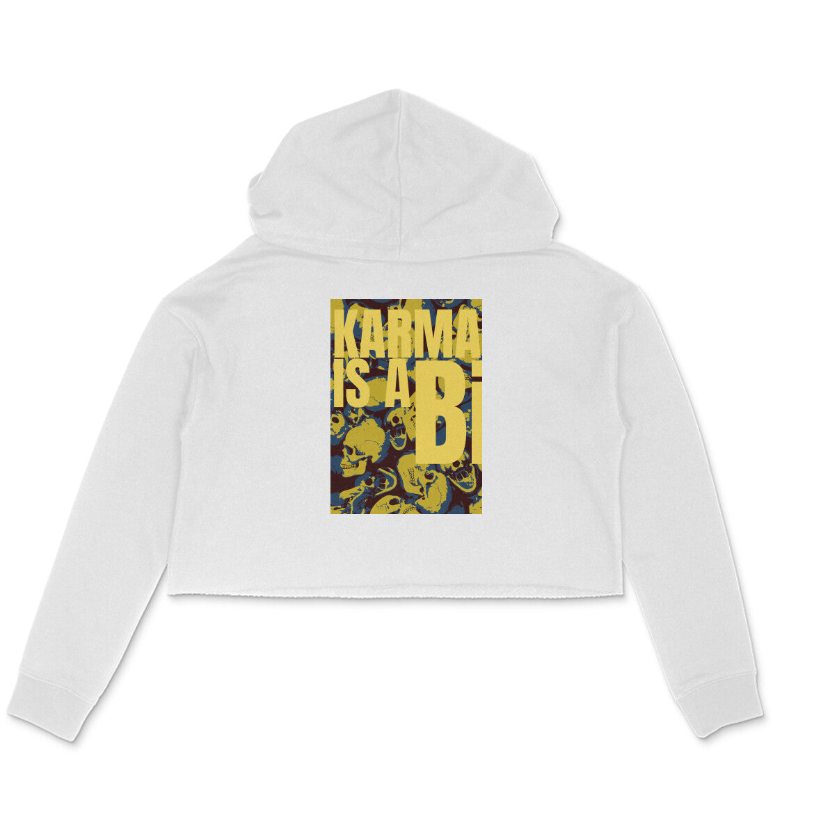 WOMEN'S CROP HOODIES - Karma is a Bi puraidoprints