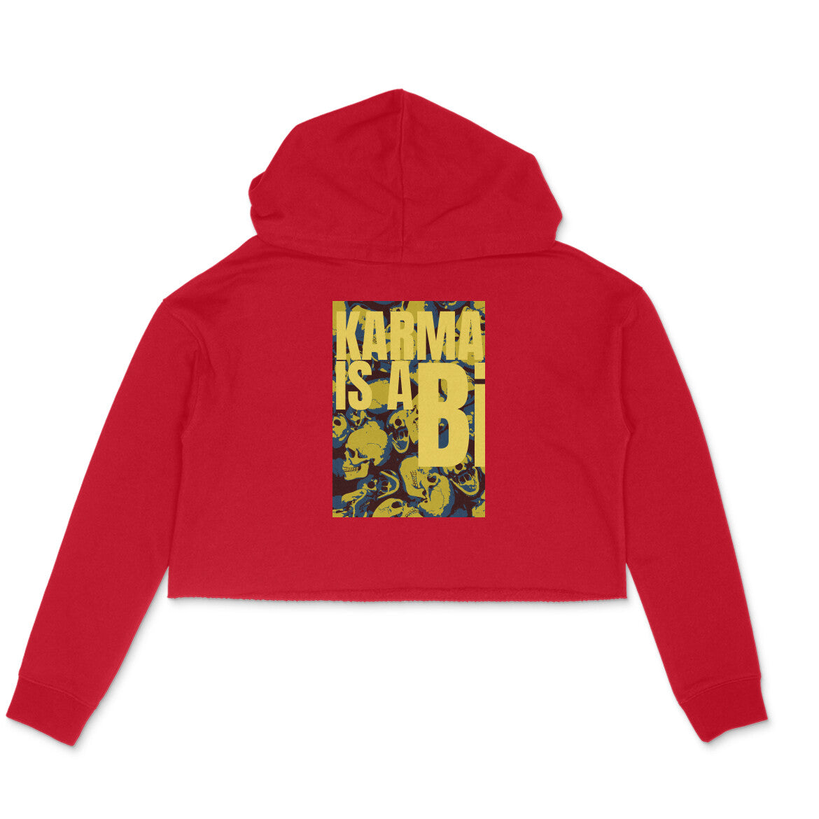 WOMEN'S CROP HOODIES - Karma is a Bi puraidoprints