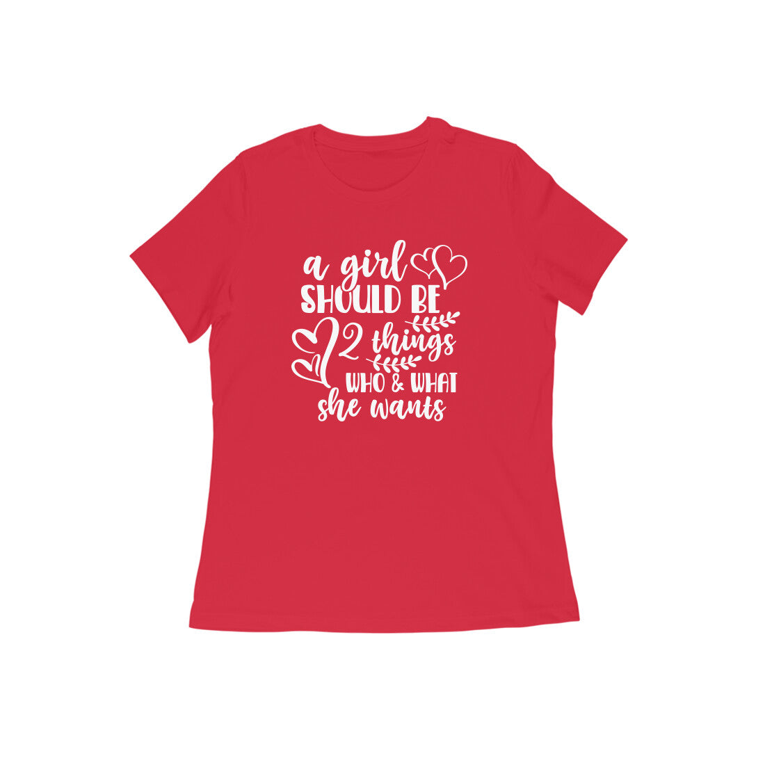 WOMEN'S ROUND NECK T-SHIRT - A girl should be 2 puraidoprints