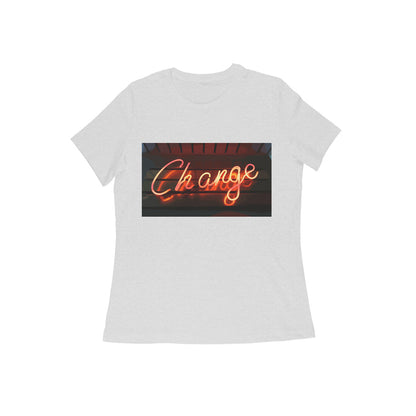 WOMEN'S ROUND NECK T-SHIRT – Change puraidoprints