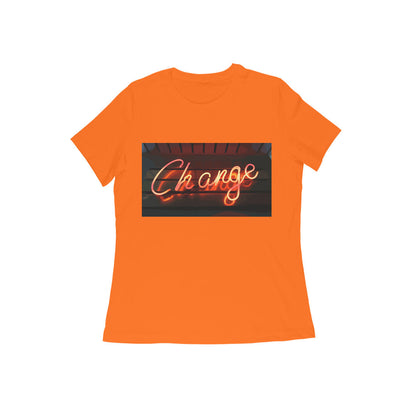 WOMEN'S ROUND NECK T-SHIRT – Change puraidoprints