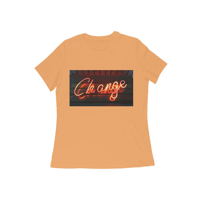 WOMEN'S ROUND NECK T-SHIRT – Change puraidoprints