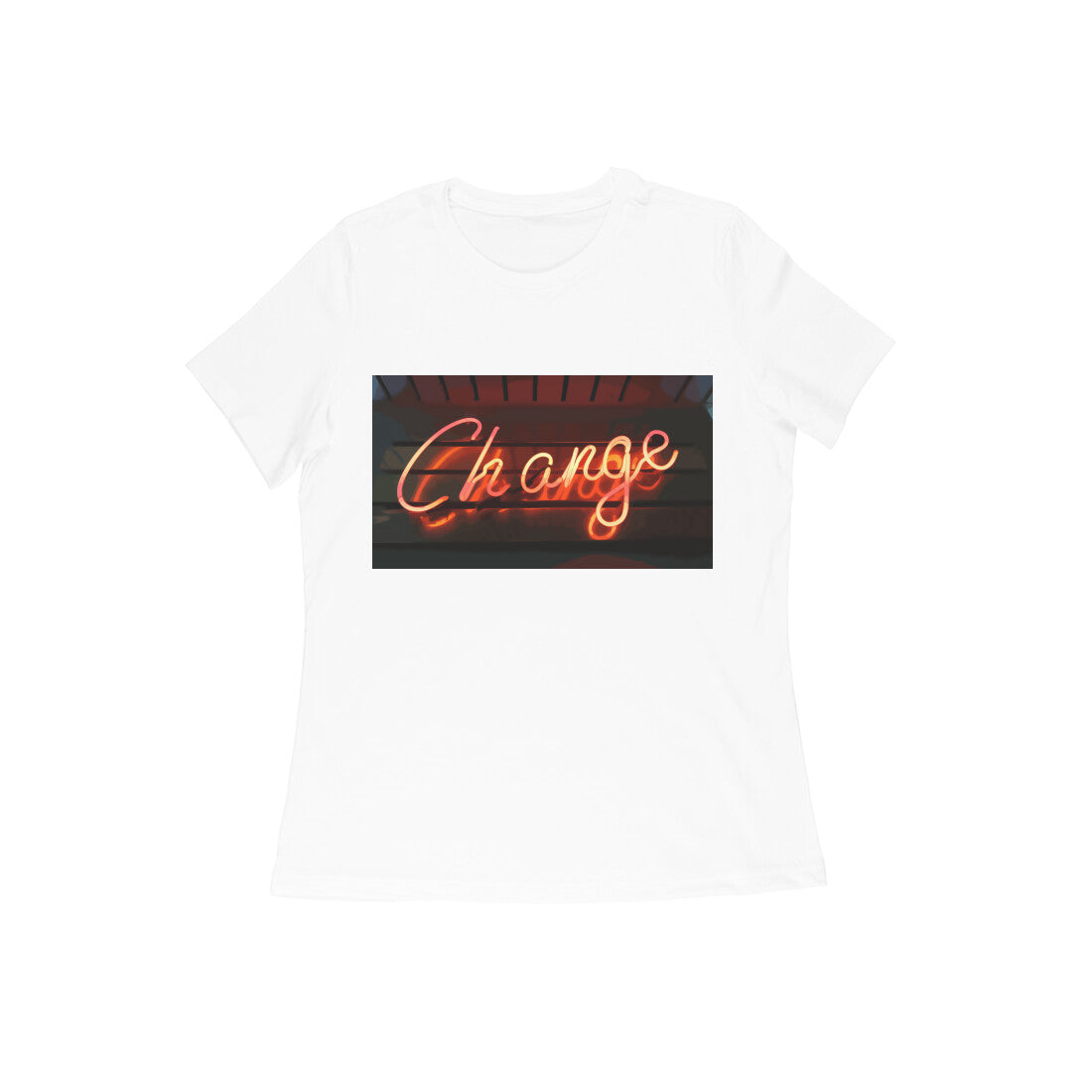 WOMEN'S ROUND NECK T-SHIRT – Change puraidoprints
