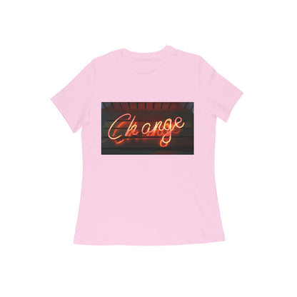 WOMEN'S ROUND NECK T-SHIRT – Change puraidoprints
