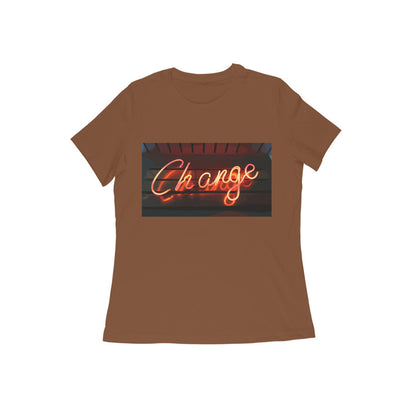 WOMEN'S ROUND NECK T-SHIRT – Change puraidoprints