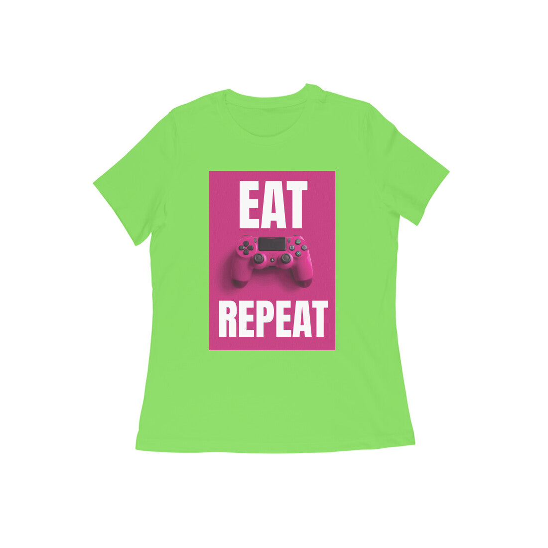 WOMEN'S ROUND NECK T-SHIRT  - Eat Game Repeat puraidoprints