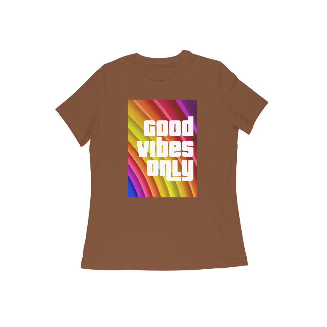 WOMEN'S ROUND NECK T-SHIRT – Good Vibes Only puraidoprints