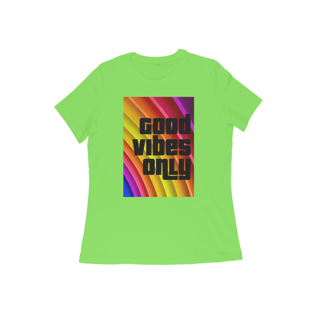 WOMEN'S ROUND NECK T-SHIRT – Good vibes only puraidoprints