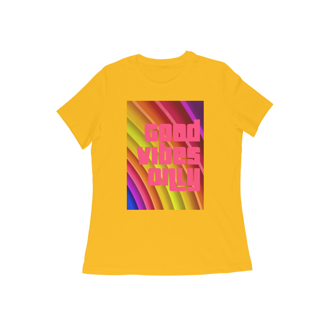 WOMEN'S ROUND NECK T-SHIRT – Good vibes only puraidoprints