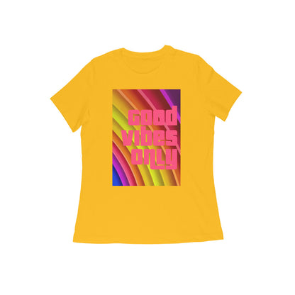 WOMEN'S ROUND NECK T-SHIRT – Good vibes only puraidoprints