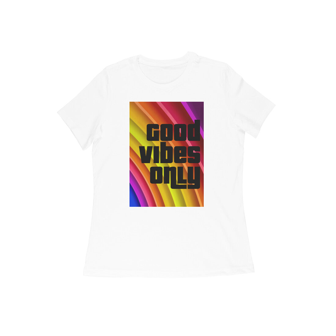 WOMEN'S ROUND NECK T-SHIRT – Good vibes only puraidoprints