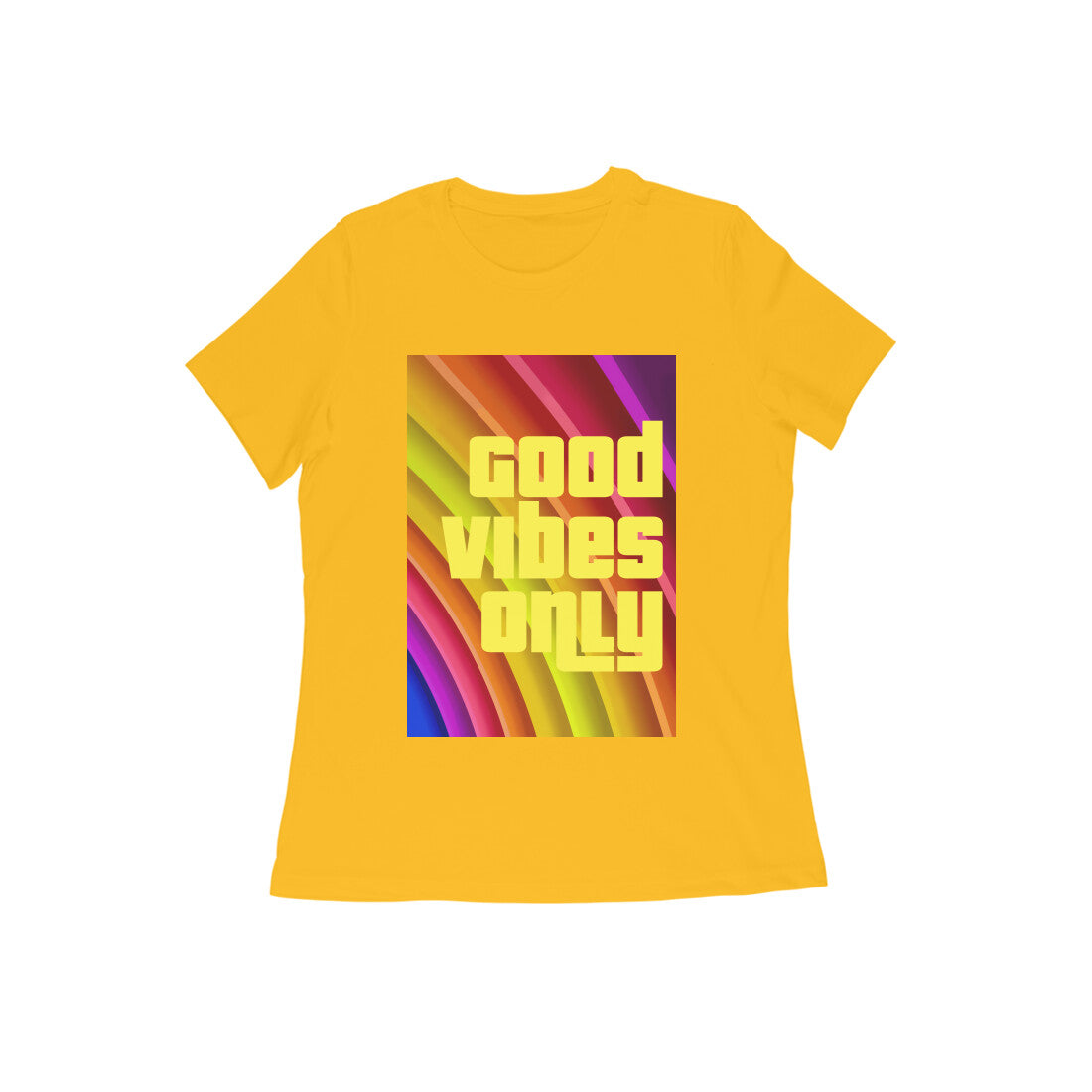 WOMEN'S ROUND NECK T-SHIRT – Good vibes only puraidoprints