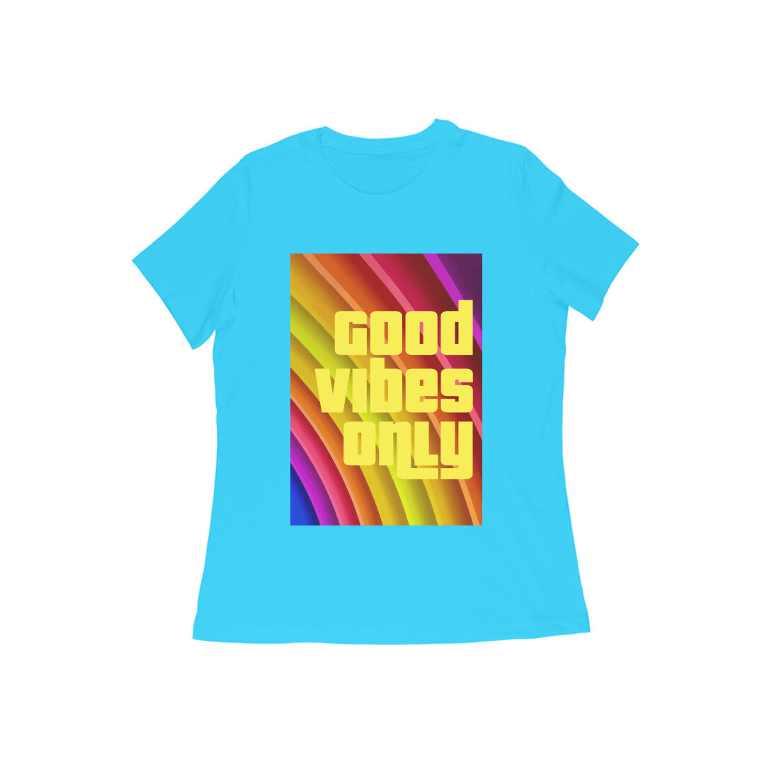 WOMEN'S ROUND NECK T-SHIRT – Good vibes only puraidoprints