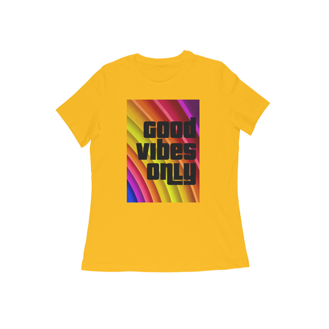 WOMEN'S ROUND NECK T-SHIRT – Good vibes only puraidoprints