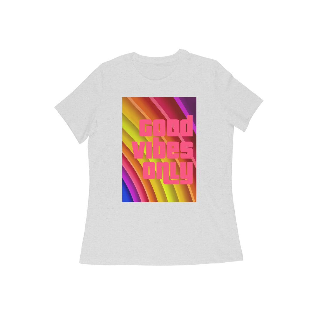 WOMEN'S ROUND NECK T-SHIRT – Good vibes only puraidoprints