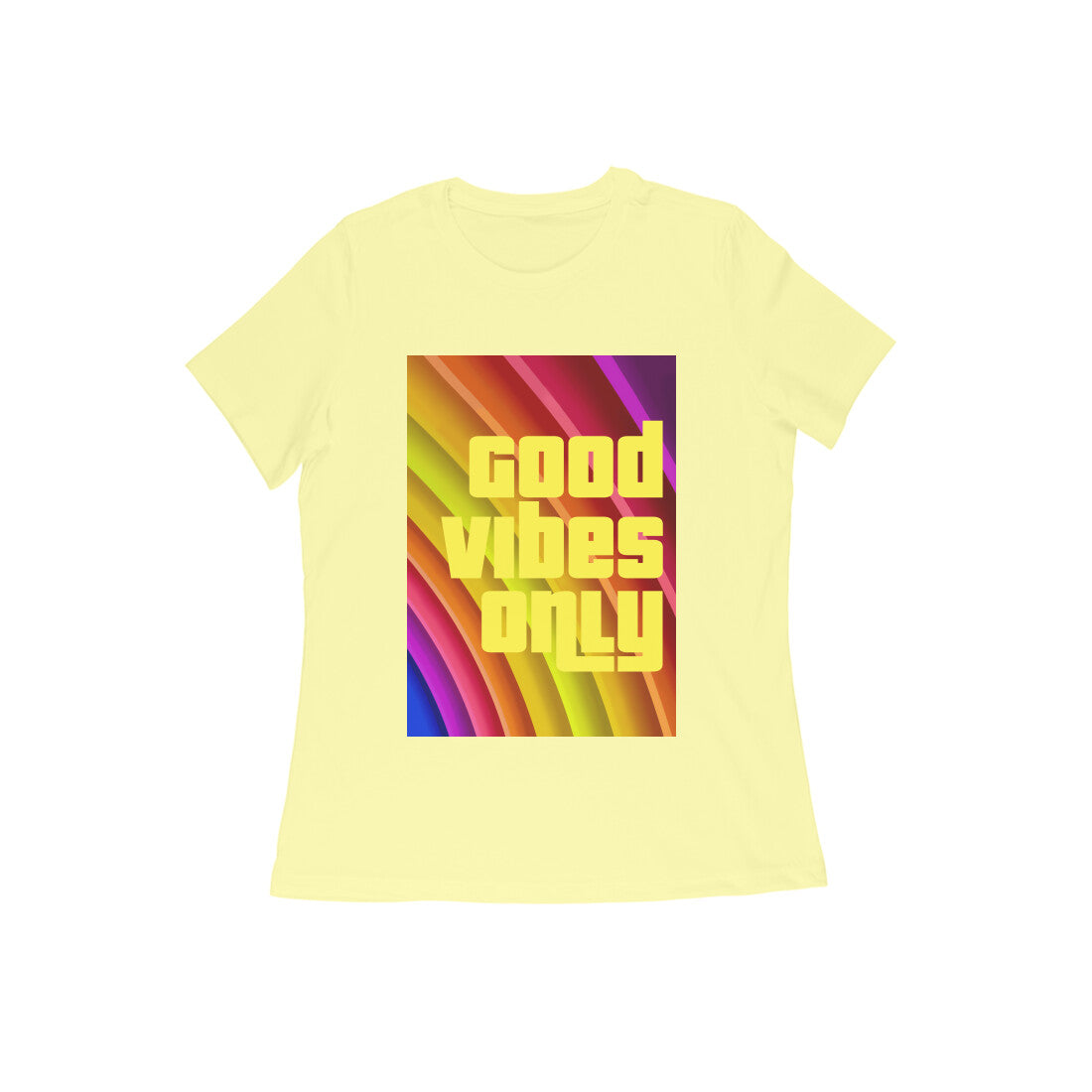 WOMEN'S ROUND NECK T-SHIRT – Good vibes only puraidoprints