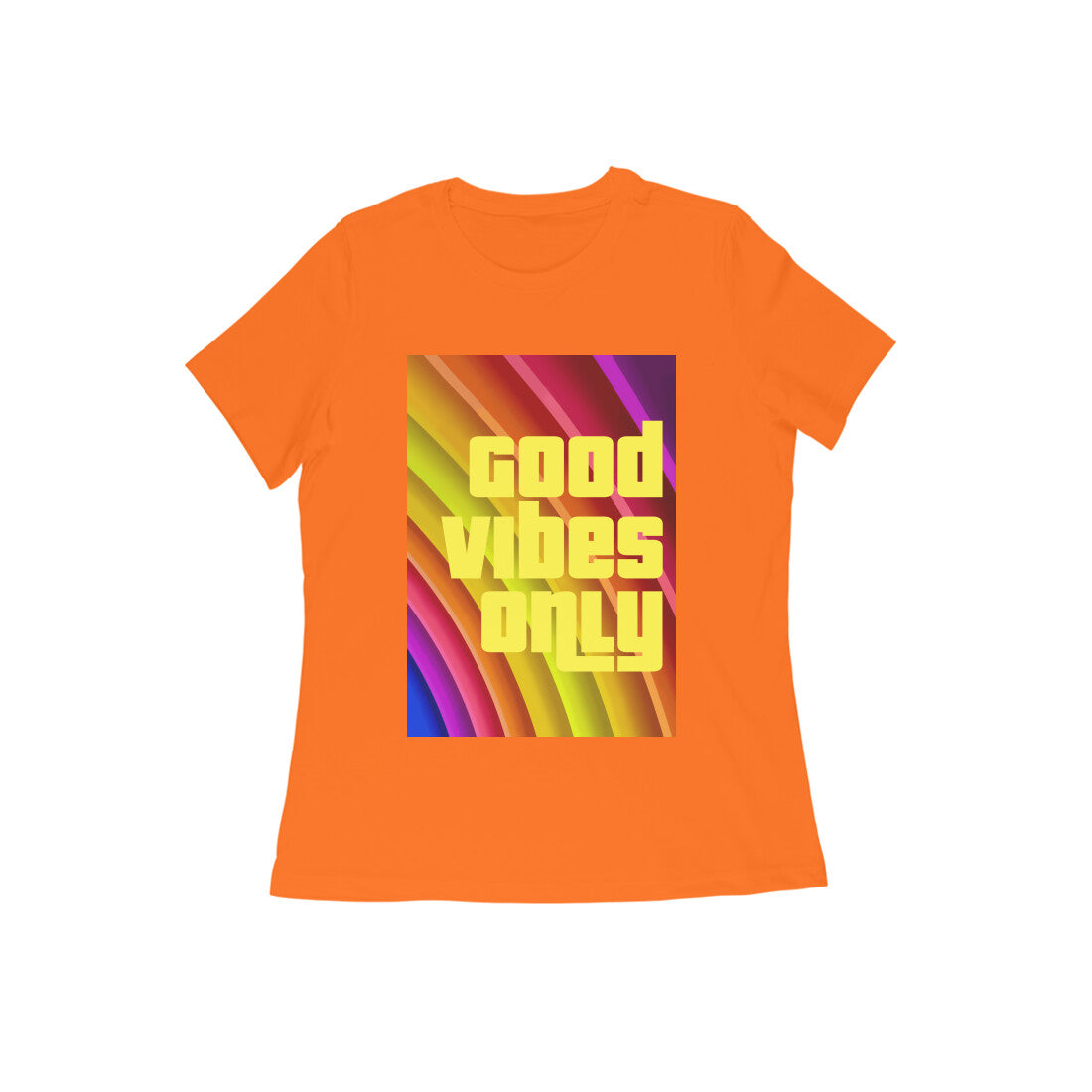 WOMEN'S ROUND NECK T-SHIRT – Good vibes only puraidoprints