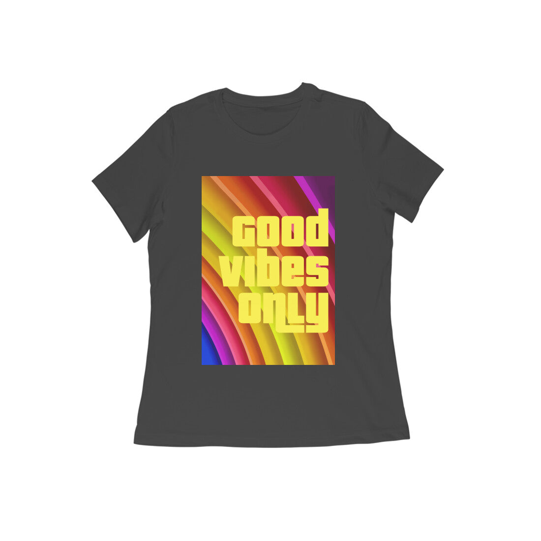 WOMEN'S ROUND NECK T-SHIRT – Good vibes only puraidoprints
