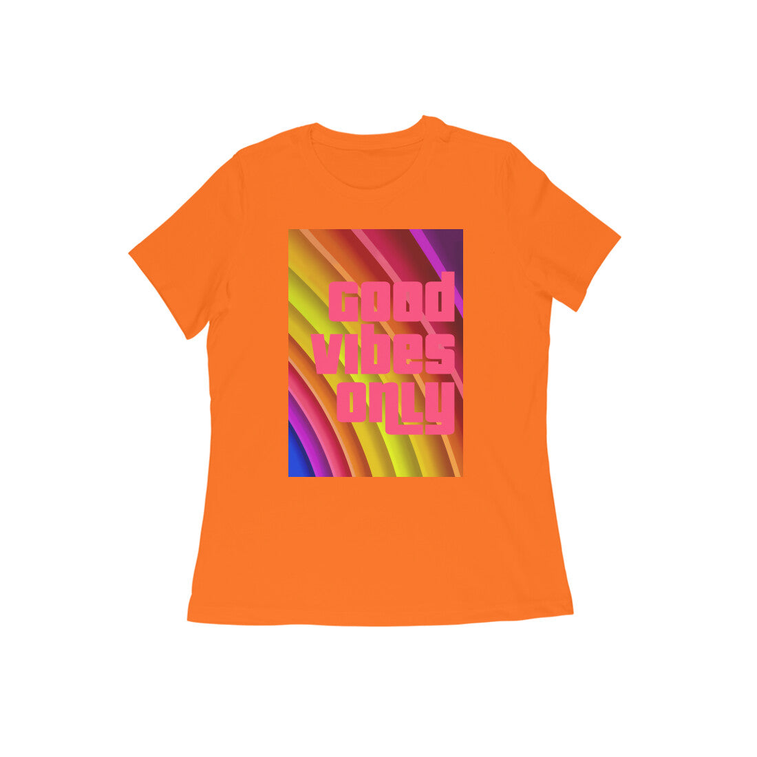 WOMEN'S ROUND NECK T-SHIRT – Good vibes only puraidoprints
