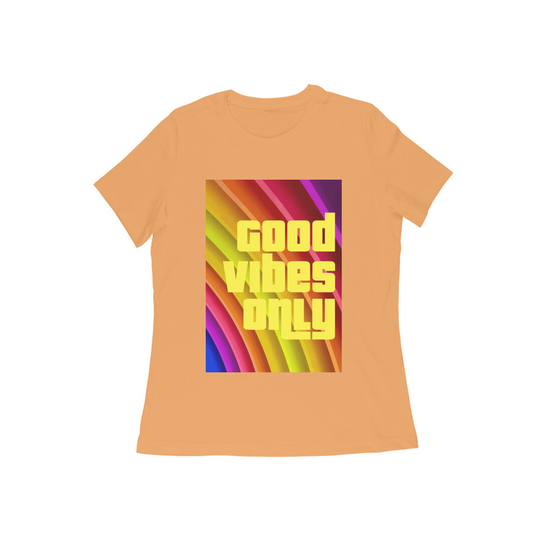 WOMEN'S ROUND NECK T-SHIRT – Good vibes only puraidoprints
