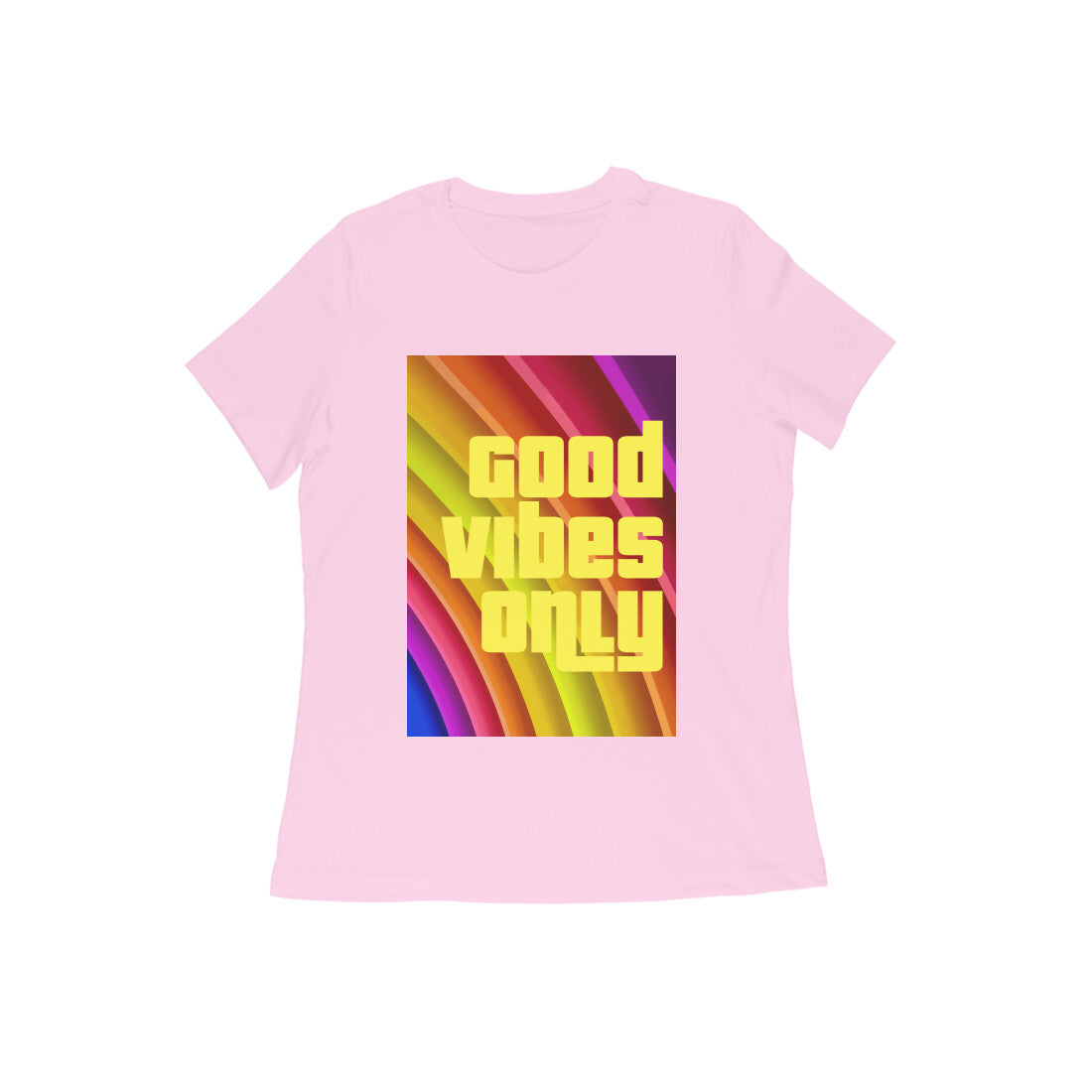 WOMEN'S ROUND NECK T-SHIRT – Good vibes only puraidoprints