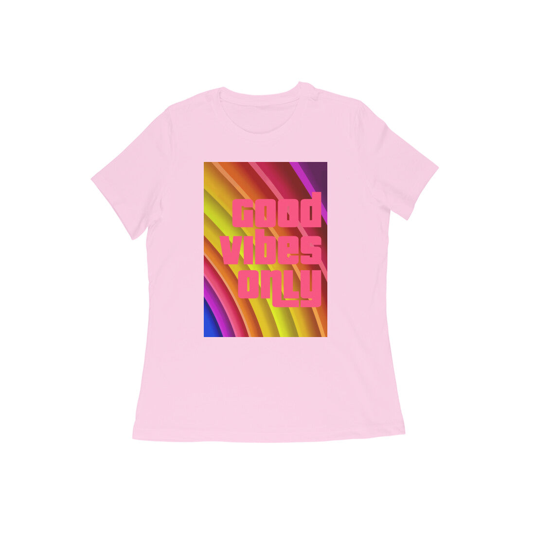 WOMEN'S ROUND NECK T-SHIRT – Good vibes only puraidoprints