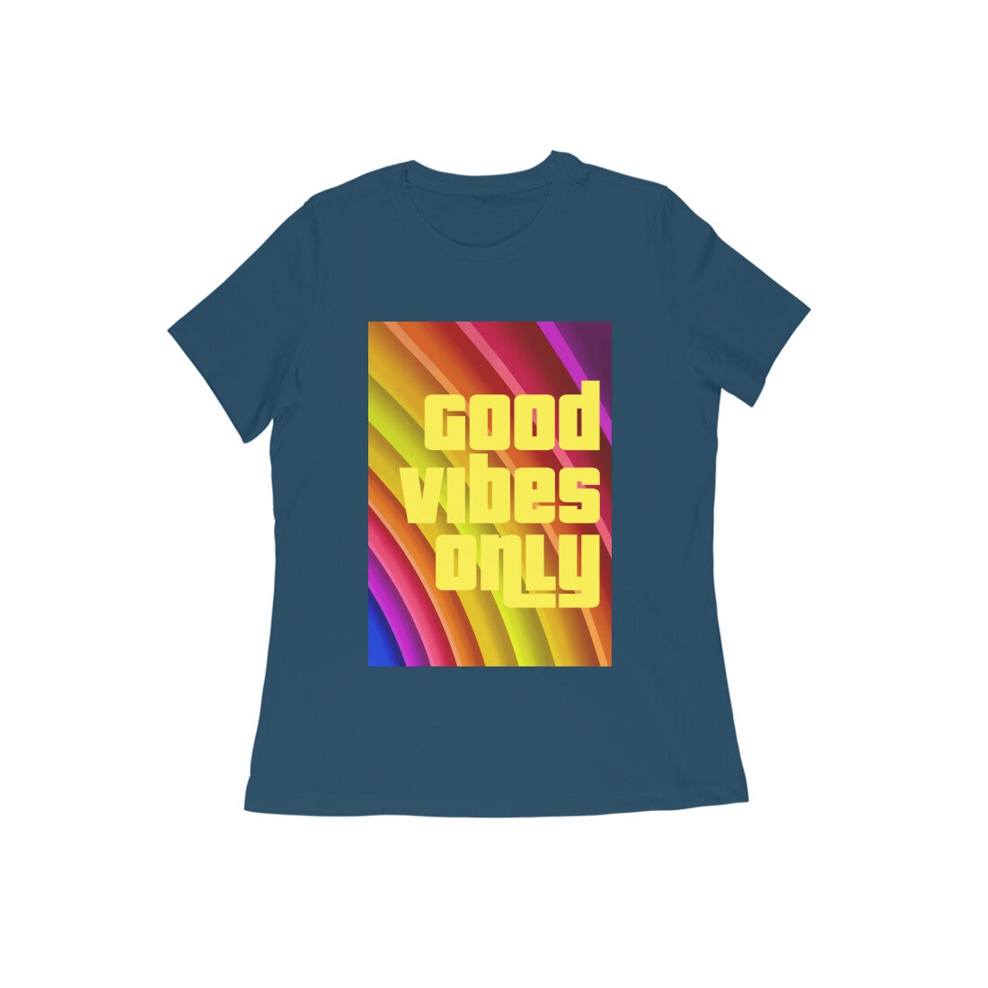 WOMEN'S ROUND NECK T-SHIRT – Good vibes only puraidoprints