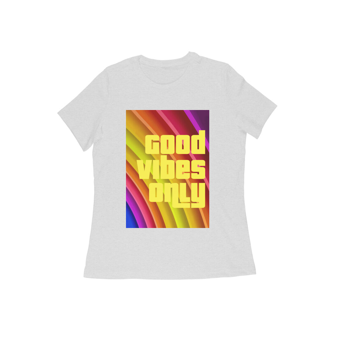 WOMEN'S ROUND NECK T-SHIRT – Good vibes only puraidoprints