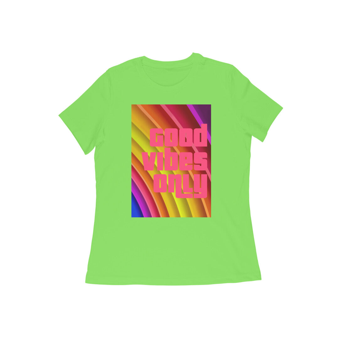 WOMEN'S ROUND NECK T-SHIRT – Good vibes only puraidoprints